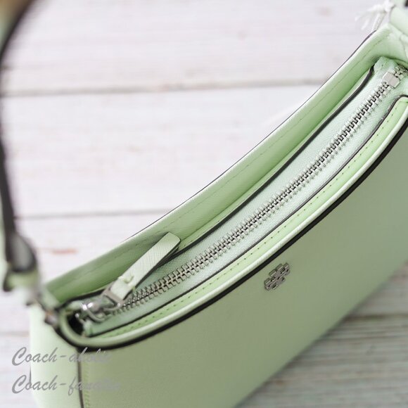 NWT Tory Burch Emerson Saffiano Leather Shoulder Bag in Meadow Mist - Picture 8 of 10